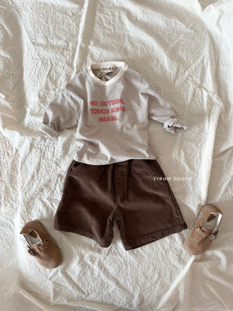 Cream Bbang - Korean Children Fashion - #magicofchildhood - Bermuda Corduroy Pants - 11