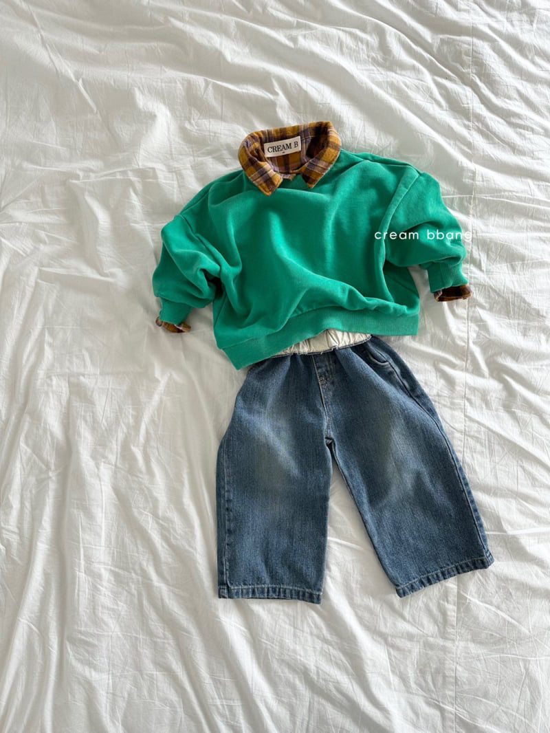 Cream Bbang - Korean Children Fashion - #minifashionista - Pigment Washed Sweatshirt - 4