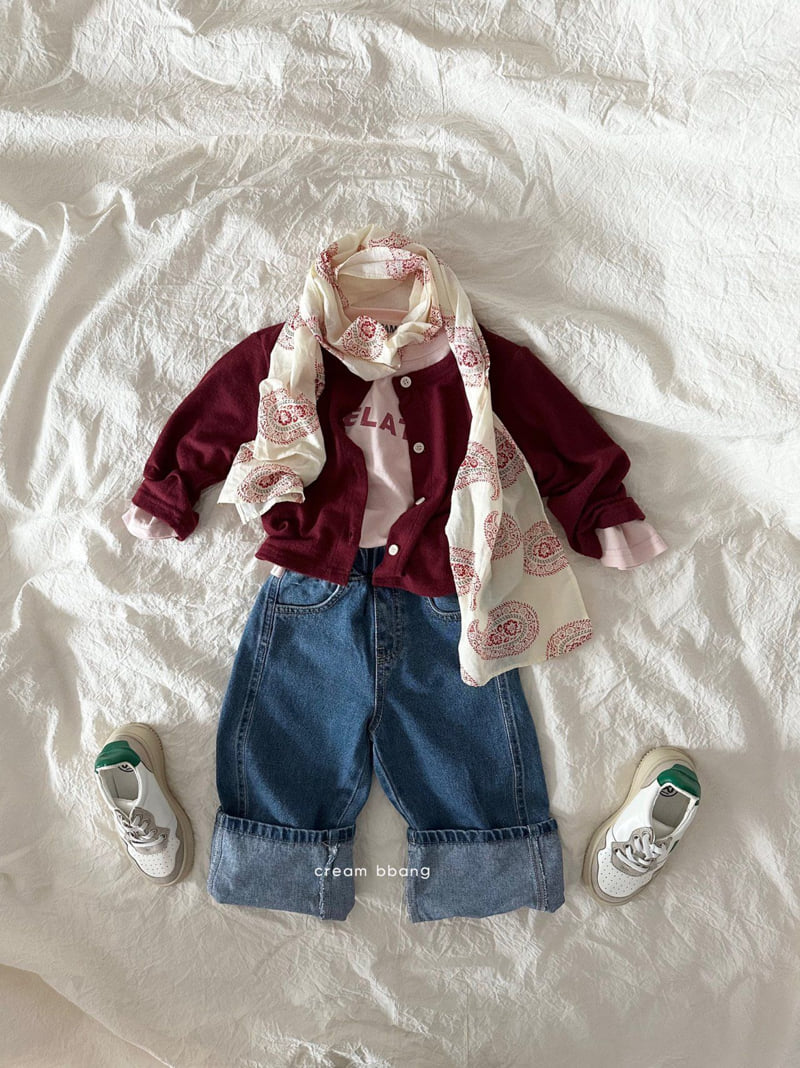 Cream Bbang - Korean Children Fashion - #prettylittlegirls - Rolled Hem Denim Pants - 8