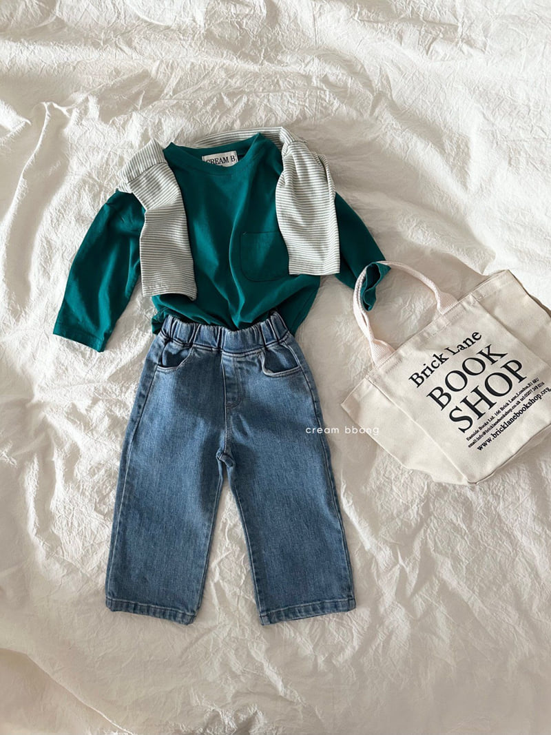 Cream Bbang - Korean Children Fashion - #prettylittlegirls - Straight Stretch Denim Pants - 12