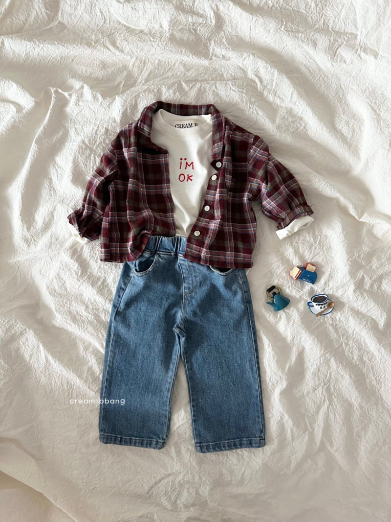 Cream Bbang - Korean Children Fashion - #prettylittlegirls - I'm Okay Embroidered Tee - 11