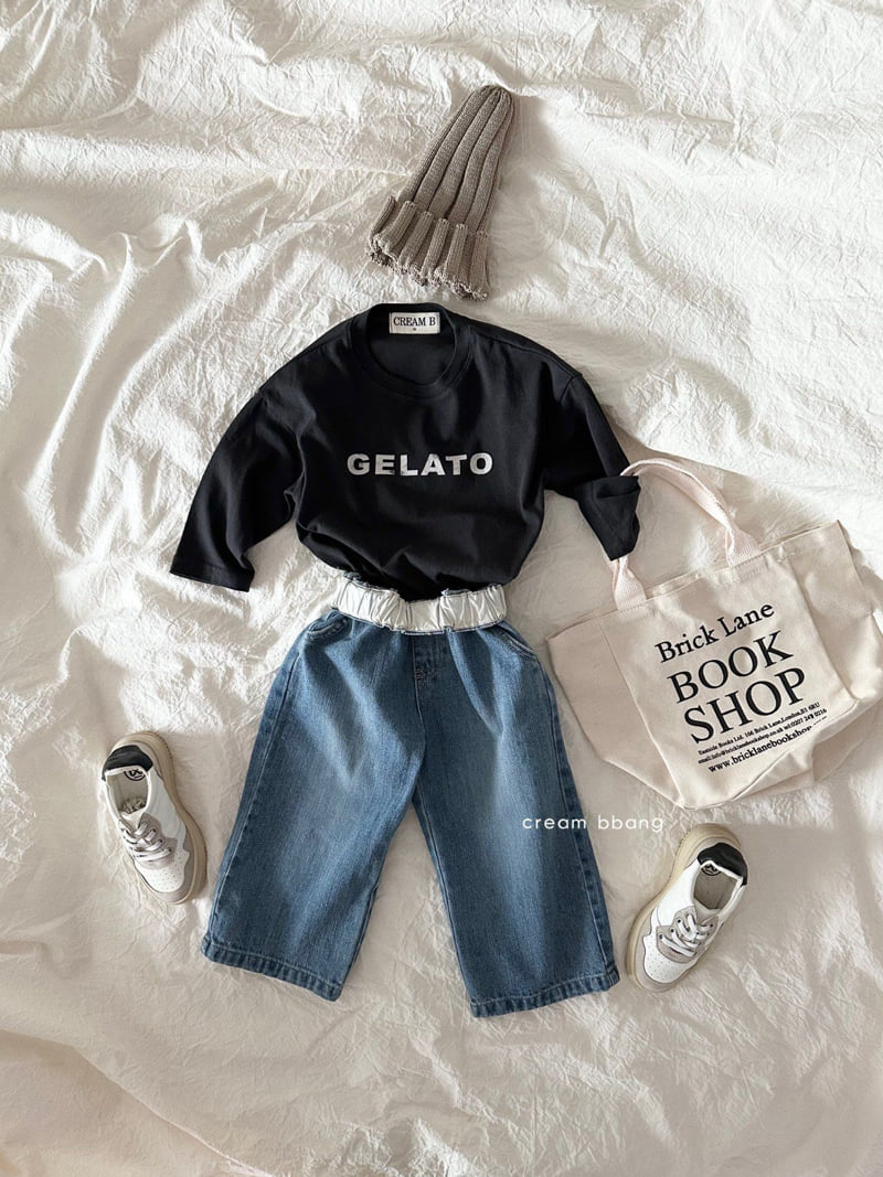 Cream Bbang - Korean Children Fashion - #prettylittlegirls - Waist Denim Pants - 10