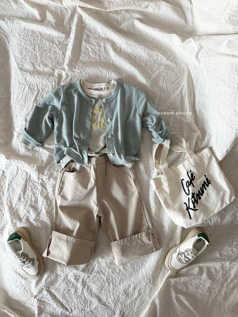 Cream Bbang - Korean Children Fashion - #stylishchildhood - Wide Cotton Pants - 7