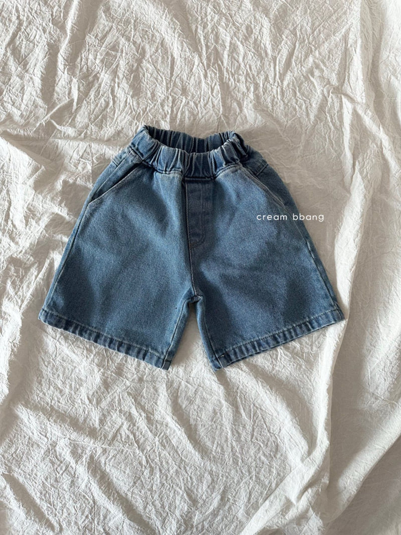 Cream Bbang - Korean Children Fashion - #stylishchildhood - Bermuda Denim Pants - 3