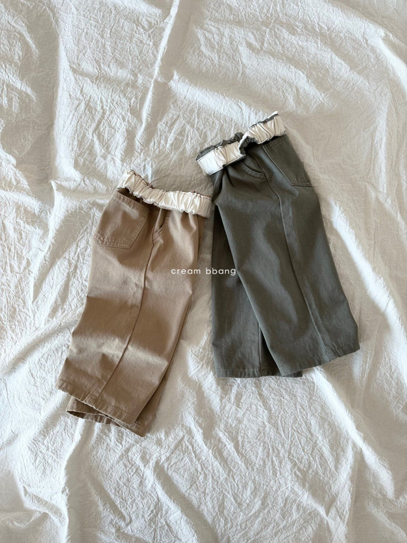 Cream Bbang - Korean Children Fashion - #stylishchildhood - Waist Cotton Pants