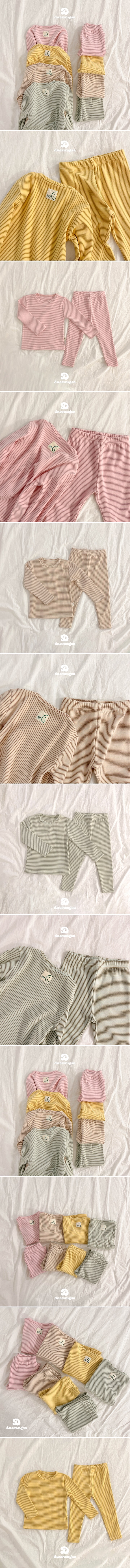 Dae Sung Sa - Korean Children Fashion - #kidsstore - Peach Warm Stripe Easywear - 2