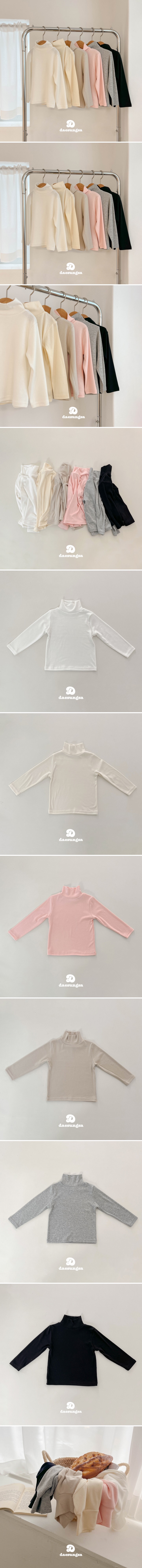 Dae Sung Sa - Korean Children Fashion - #prettylittlegirls - Ridge Plain Turtleneck Tee - 2