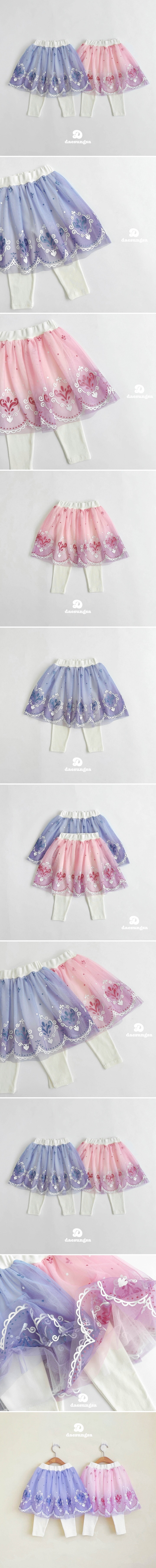Dae Sung Sa - Korean Children Fashion - #todddlerfashion - Elsa Anna Skirt Leggings - 2