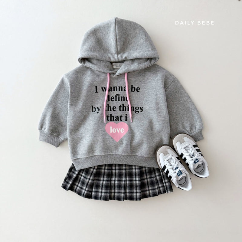 Daily Bebe - Korean Children Fashion - #Kfashion4kids - Love Hoodie Tee - 10