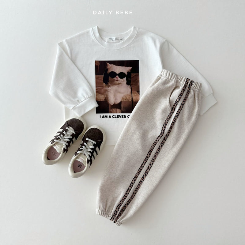Daily Bebe - Korean Children Fashion - #Kfashion4kids - Leopard Tape Jogger Pants - 3