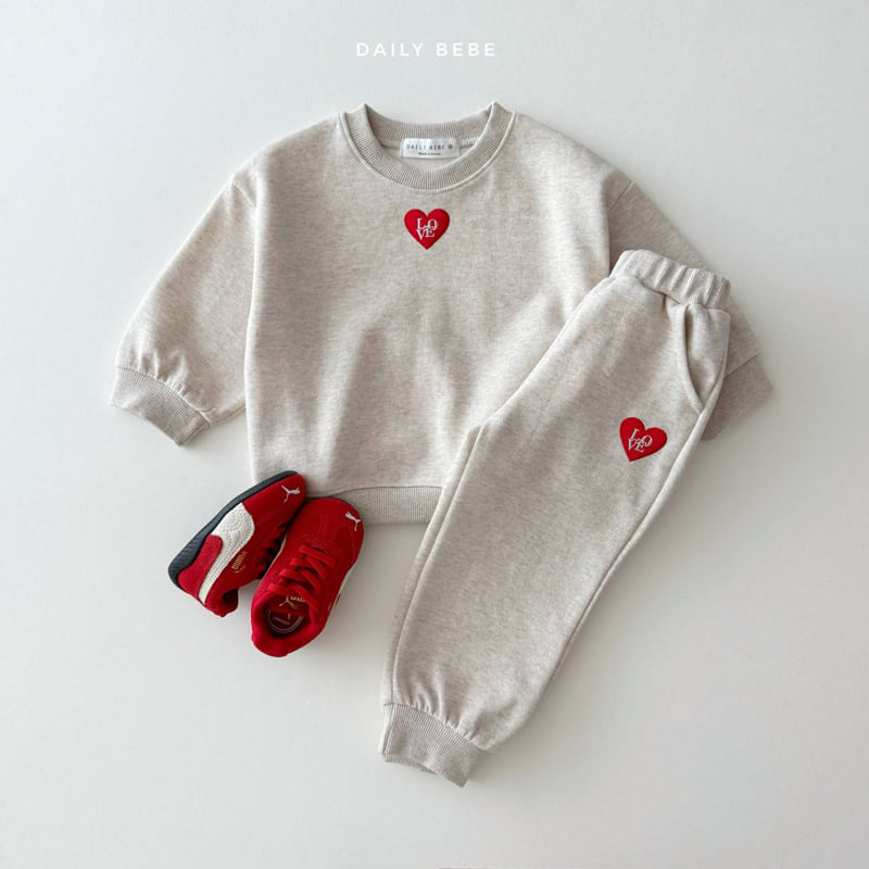 Daily Bebe - Korean Children Fashion - #Kfashion4kids - Love Embroidery Set - 3