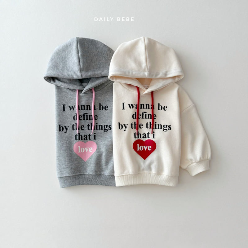 Daily Bebe - Korean Children Fashion - #childofig - Love Hoodie Tee