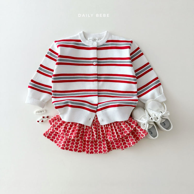 Daily Bebe - Korean Children Fashion - #childofig - Multi Stripe Cardigan - 8