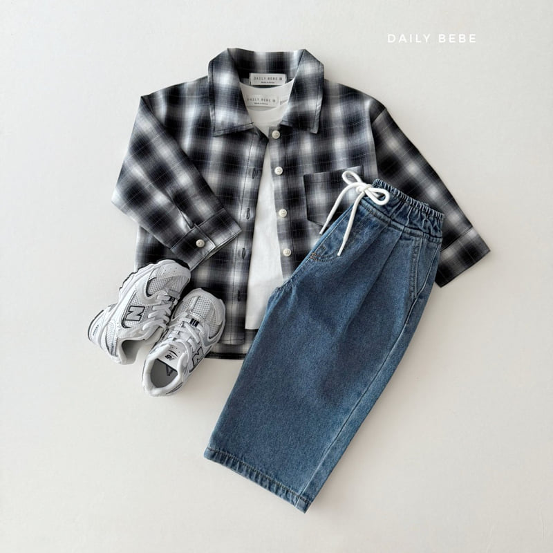 Daily Bebe - Korean Children Fashion - #childofig - Autumn Check Shirt - 11