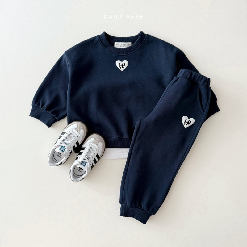 Daily Bebe - Korean Children Fashion - #childofig - Love Embroidery Set - 8