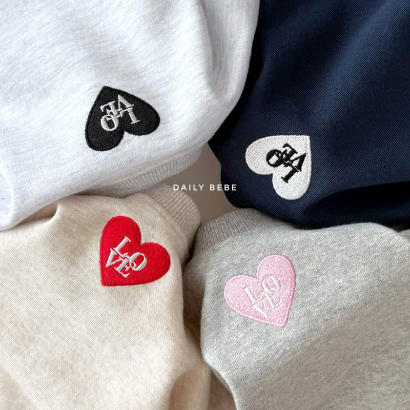 Daily Bebe - Korean Children Fashion - #childofig - Love Embroidery Set - 9