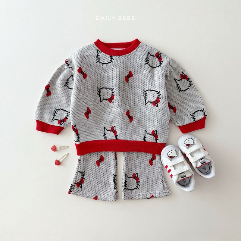 Daily Bebe - Korean Children Fashion - #childofig - Jacquard Bootcut Set - 3