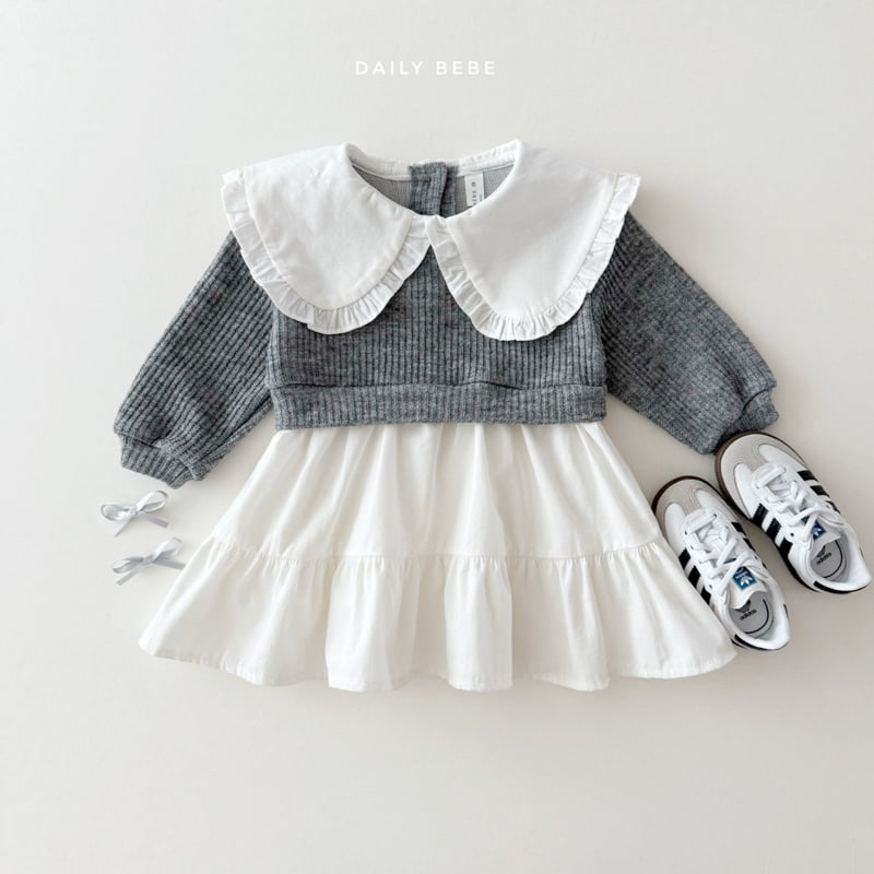 Daily Bebe - Korean Children Fashion - #childrensboutique - Knit One-piece - 5