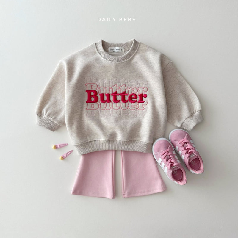Daily Bebe - Korean Children Fashion - #childofig - Butter Embroidery Sweatshirt - 4