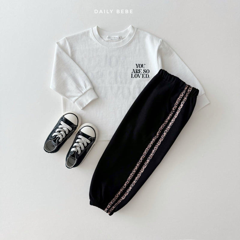 Daily Bebe - Korean Children Fashion - #childrensboutique - Leopard Tape Jogger Pants - 12