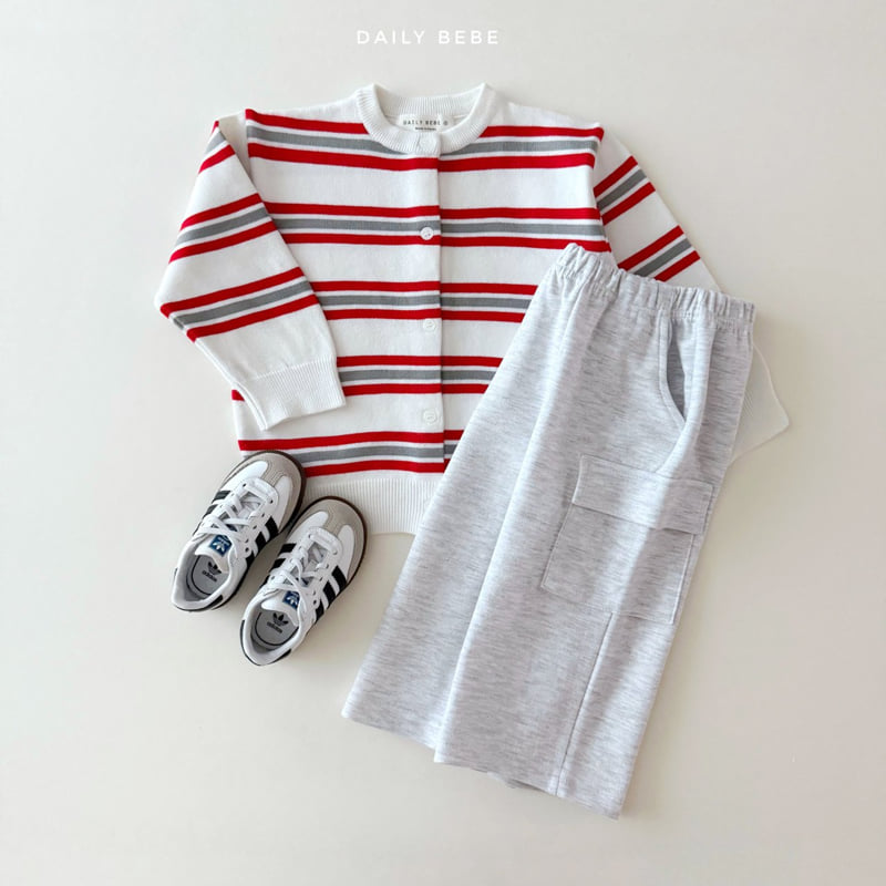 Daily Bebe - Korean Children Fashion - #childrensboutique - Multi Stripe Cardigan - 9