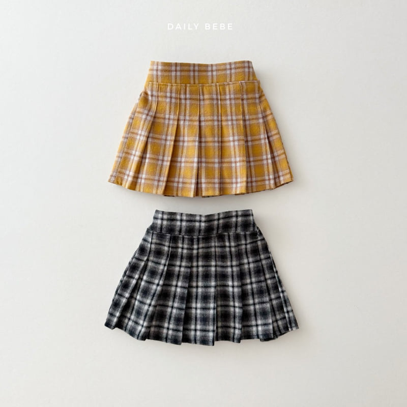 Daily Bebe - Korean Children Fashion - #childrensboutique - Check School Skirt