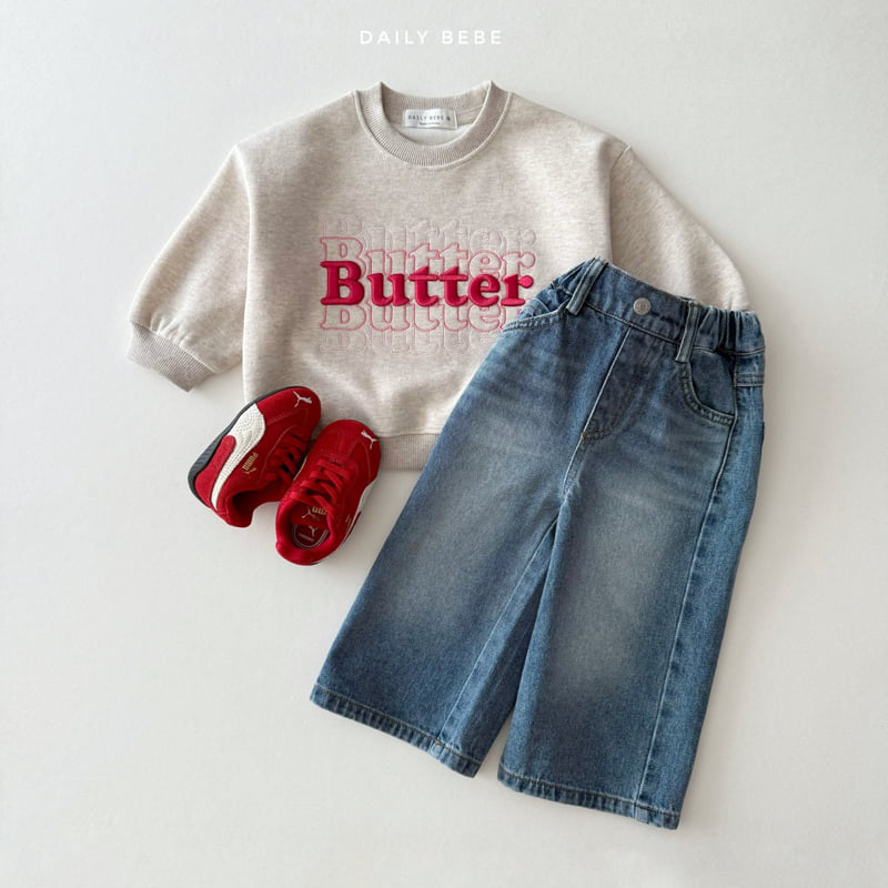 Daily Bebe - Korean Children Fashion - #designkidswear - Butter Embroidery Sweatshirt - 5