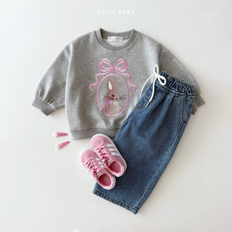 Daily Bebe - Korean Children Fashion - #designkidswear - Banding Denim Pants - 12