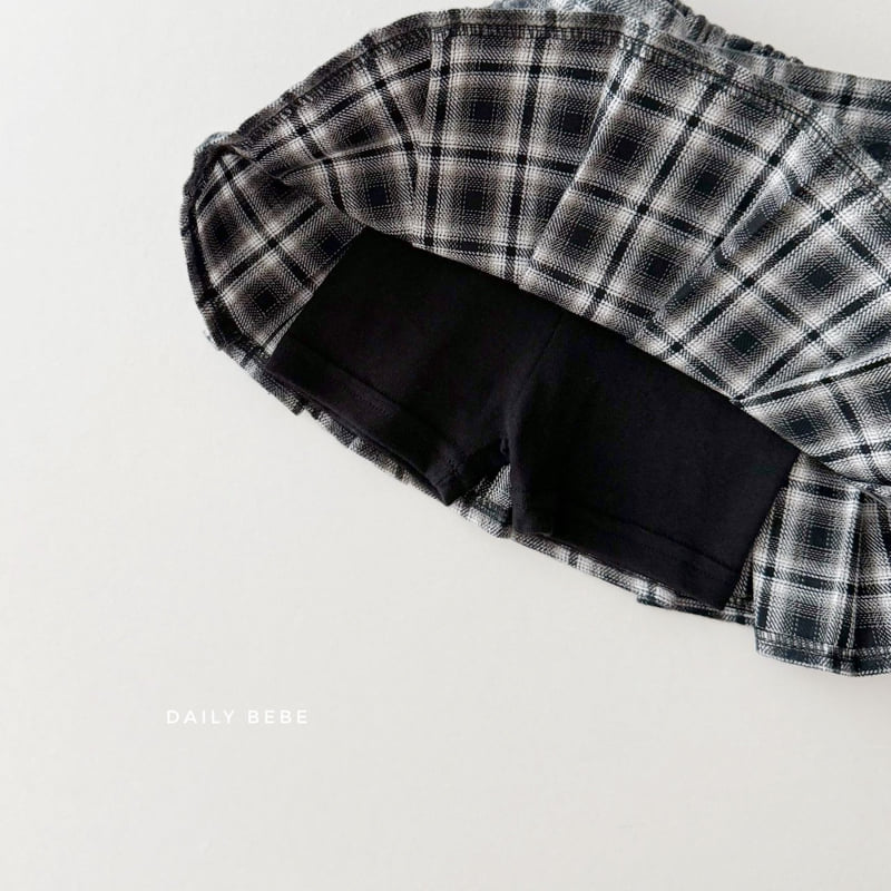 Daily Bebe - Korean Children Fashion - #discoveringself - Check School Skirt - 3