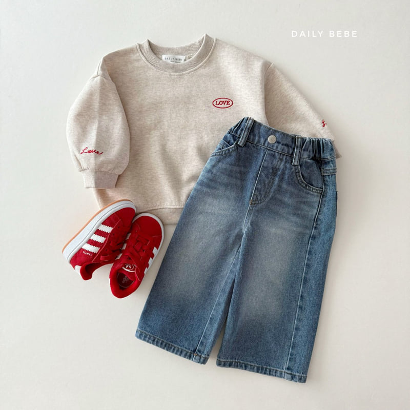 Daily Bebe - Korean Children Fashion - #discoveringself - Love Point Sweatshirt - 5