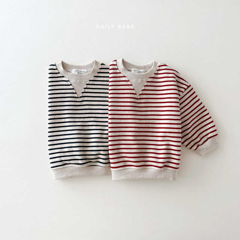 Daily Bebe - Korean Children Fashion - #discoveringself - Stripe Triangle Sweatshirt