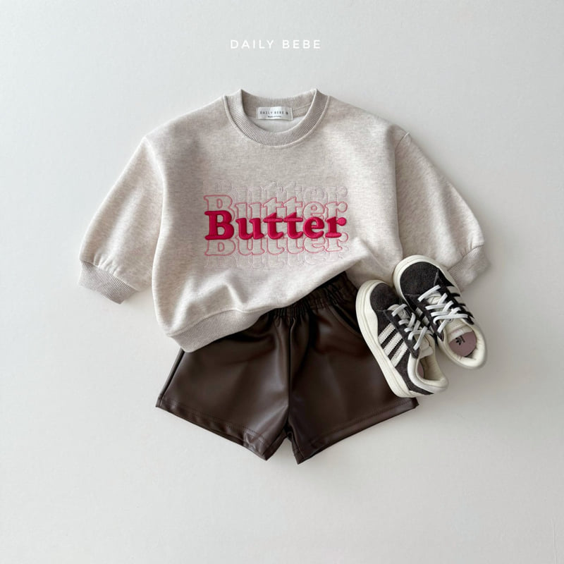Daily Bebe - Korean Children Fashion - #fashionkids - Butter Embroidery Sweatshirt - 7