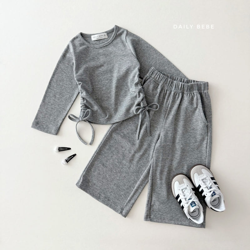 Daily Bebe - Korean Children Fashion - #fashionkids - Side Shirring Set - 3