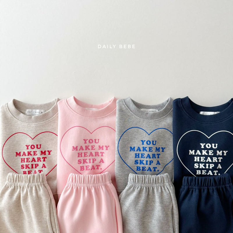 Daily Bebe - Korean Children Fashion - #fashionkids - Heart Wide Set