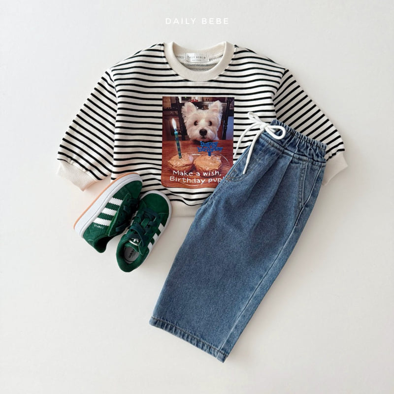 Daily Bebe - Korean Children Fashion - #fashionkids - Birthday Sweatshirt (Cream) - 11