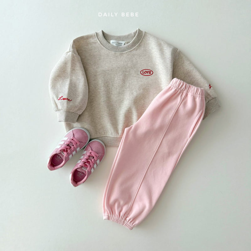 Daily Bebe - Korean Children Fashion - #fashionkids - Love Point Sweatshirt - 6