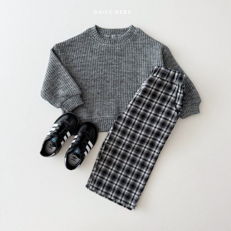 Daily Bebe - Korean Children Fashion - #kidsshorts - Check School Pants - 9