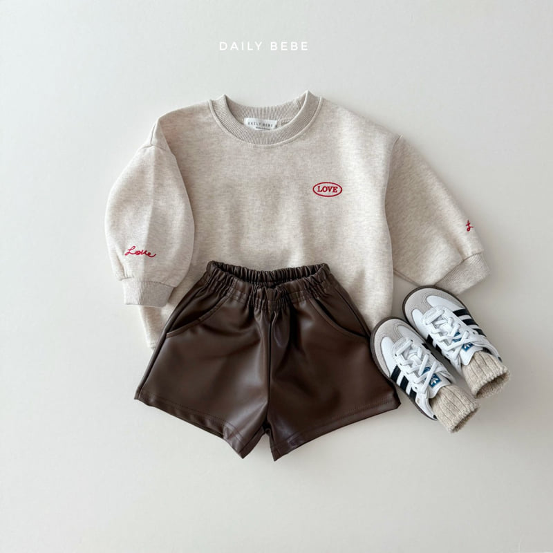 Daily Bebe - Korean Children Fashion - #kidsshorts - Love Point Sweatshirt - 7