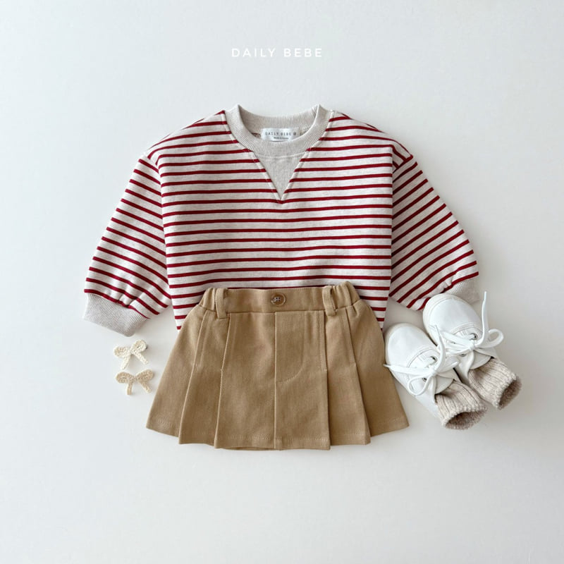 Daily Bebe - Korean Children Fashion - #kidsshorts - Stripe Triangle Sweatshirt - 3