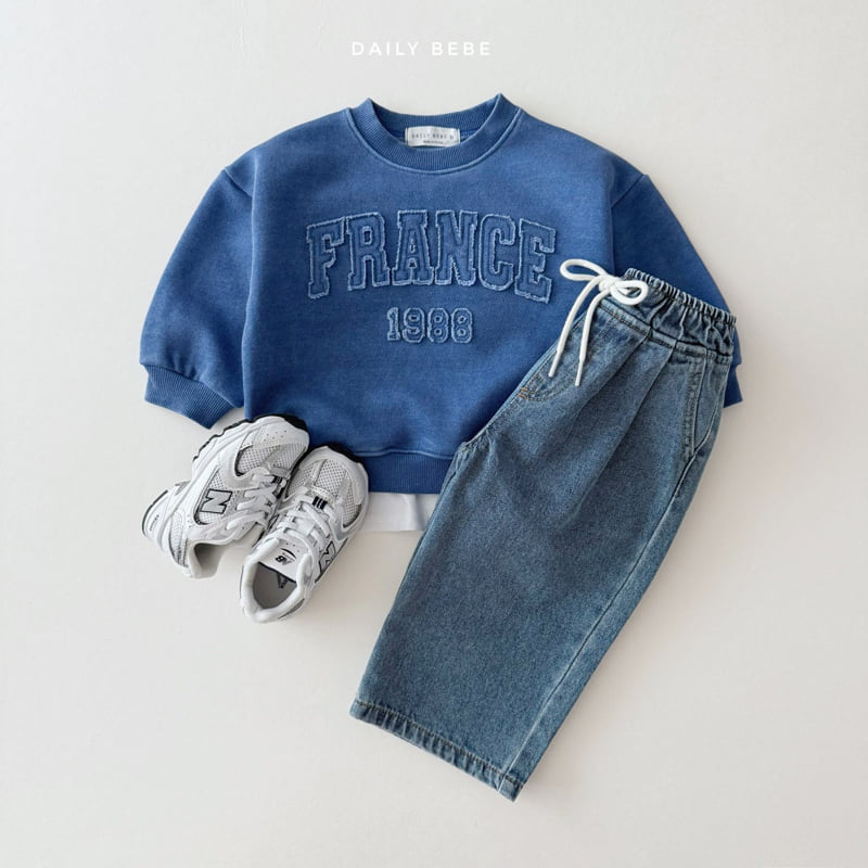 Daily Bebe - Korean Children Fashion - #kidsstore - France Sweatshirt - 7