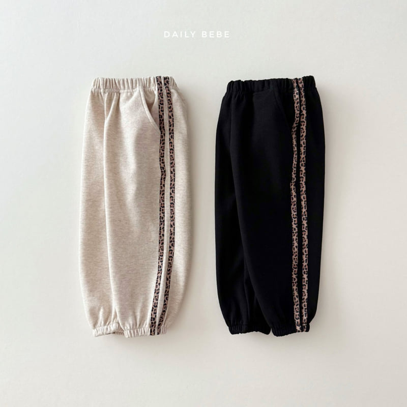 Daily Bebe - Korean Children Fashion - #kidsstore - Leopard Tape Jogger Pants
