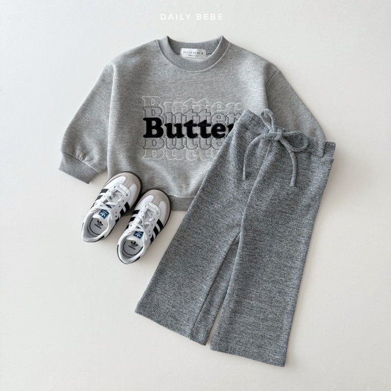 Daily Bebe - Korean Children Fashion - #kidzfashiontrend - Butter Embroidery Sweatshirt - 10