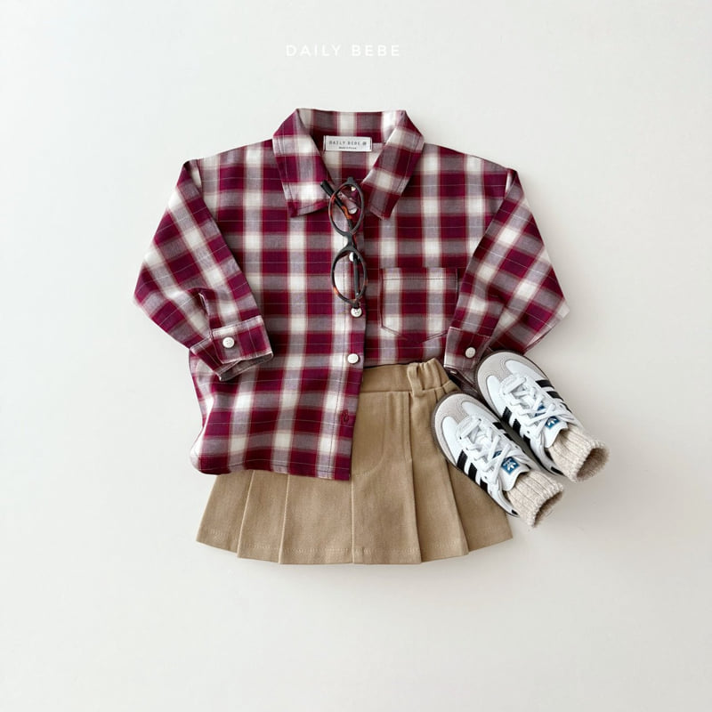 Daily Bebe - Korean Children Fashion - #kidzfashiontrend - Autumn Check Shirt - 5