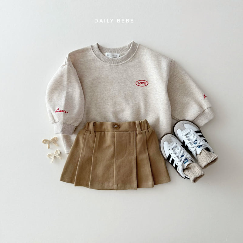 Daily Bebe - Korean Children Fashion - #kidzfashiontrend - Love Point Sweatshirt - 9