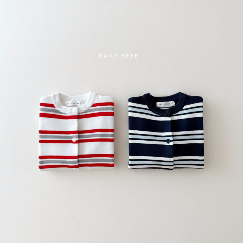Daily Bebe - Korean Children Fashion - #littlefashionista - Multi Stripe Cardigan