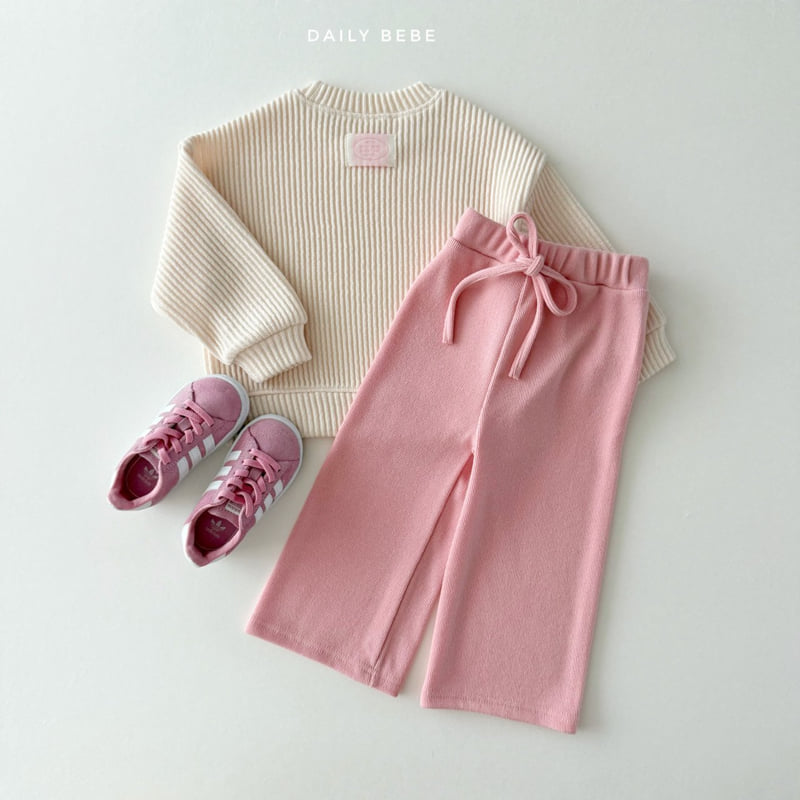 Daily Bebe - Korean Children Fashion - #littlefashionista - Wide Knit Pants - 8