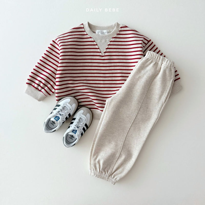 Daily Bebe - Korean Children Fashion - #magicofchildhood - Stripe Triangle Sweatshirt - 8