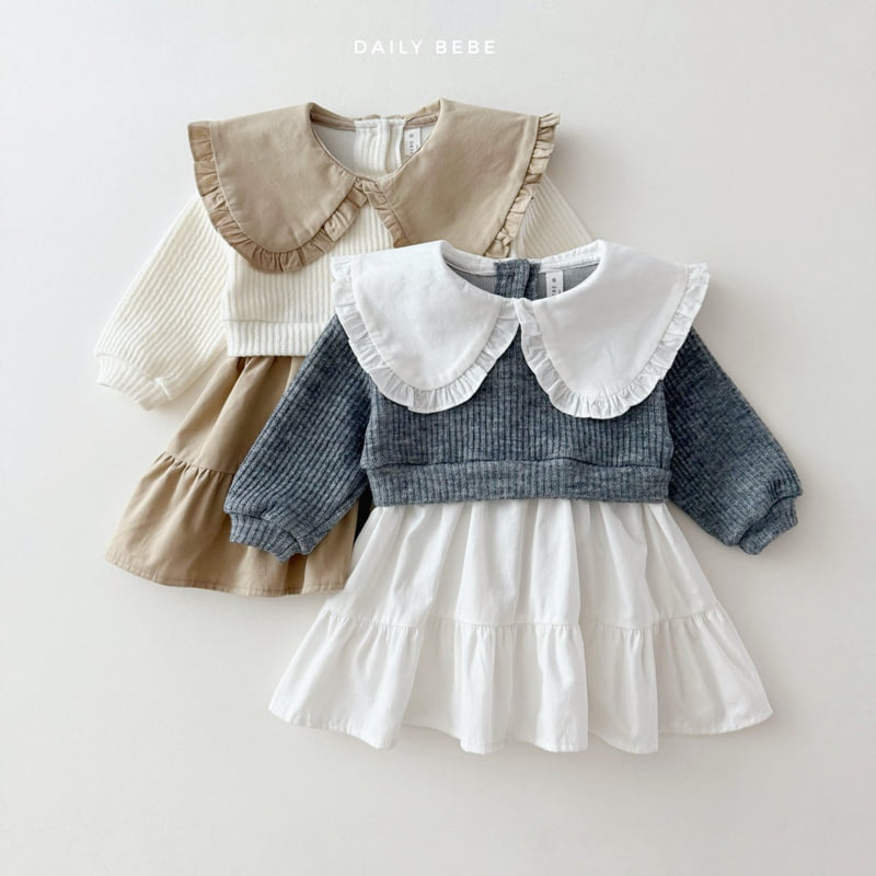 Daily Bebe - Korean Children Fashion - #minifashionista - Knit One-piece