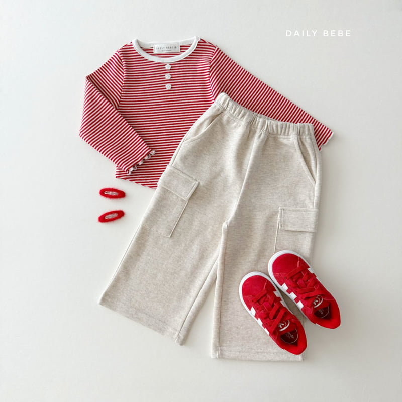 Daily Bebe - Korean Children Fashion - #minifashionista - Cargo Wide Pants - 10