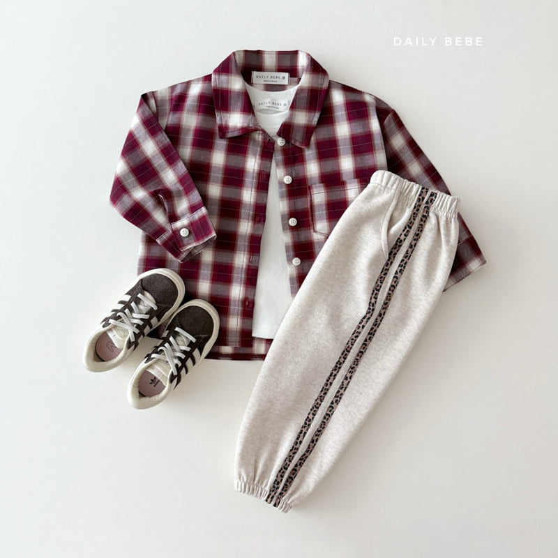 Daily Bebe - Korean Children Fashion - #minifashionista - Autumn Check Shirt - 9